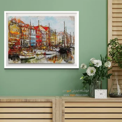 تابلو طرح آبرنگی - اسپو دکور