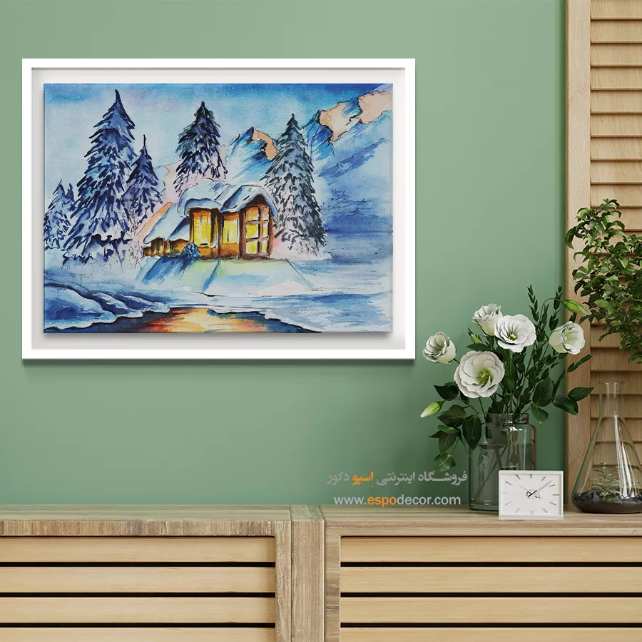 تابلو طرح آبرنگی - اسپو دکور