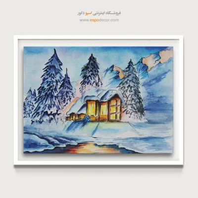 تابلو طرح آبرنگی - اسپو دکور
