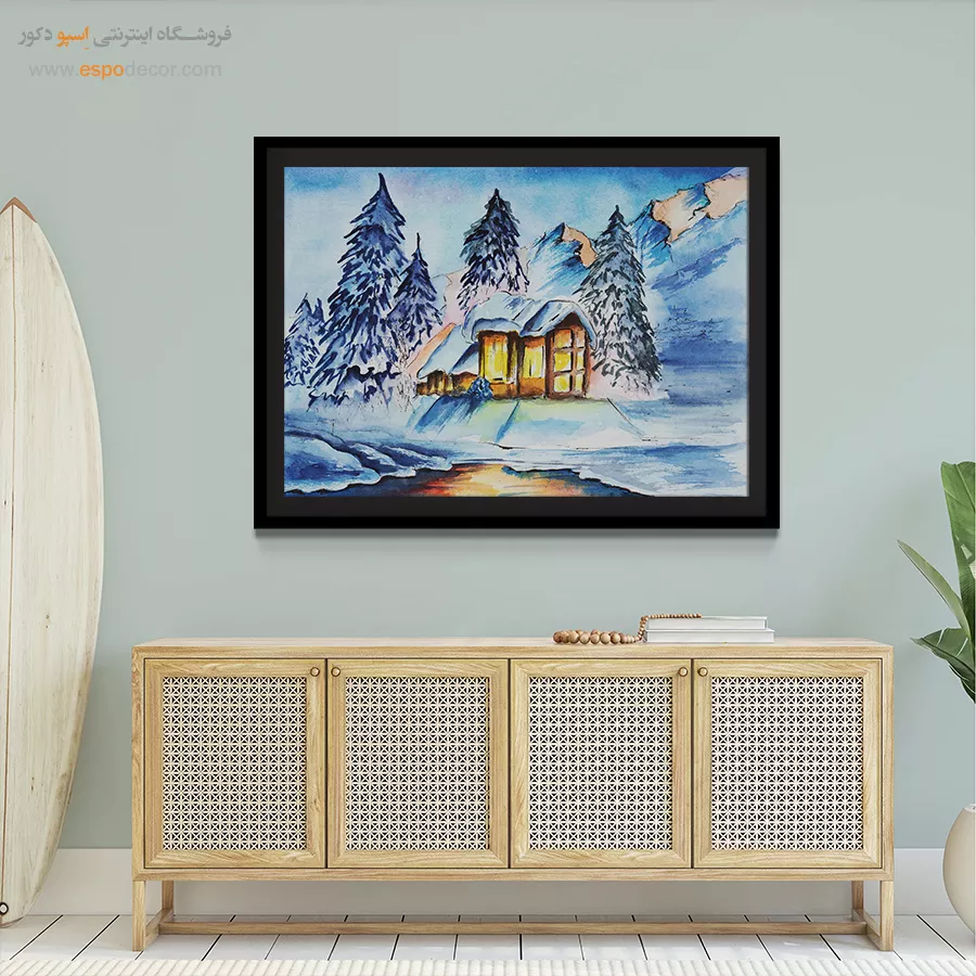 تابلو طرح آبرنگی - اسپو دکور