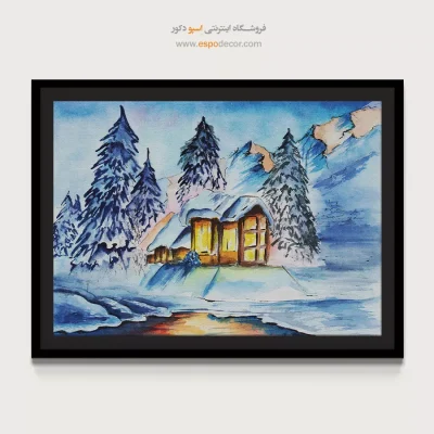 تابلو طرح آبرنگی - اسپو دکور