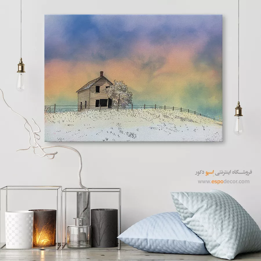 تابلو طرح آبرنگی - اسپو دکور