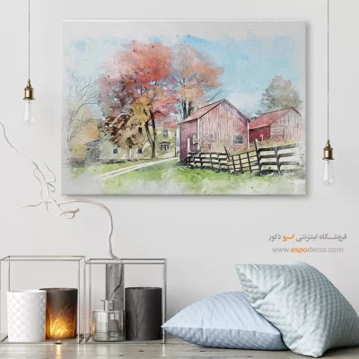 تابلو طرح آبرنگی - اسپو دکور