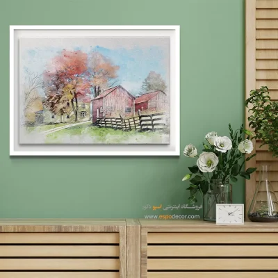 تابلو طرح آبرنگی - اسپو دکور