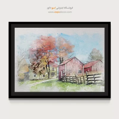 تابلو طرح آبرنگی - اسپو دکور