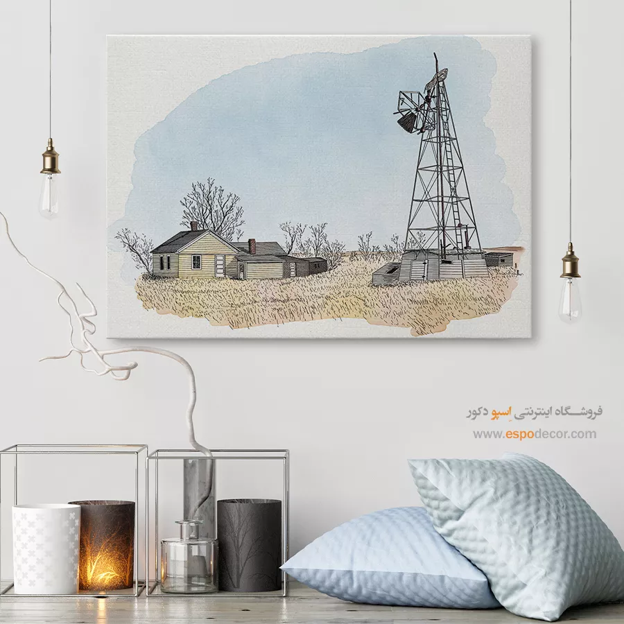 تابلو طرح آبرنگی - اسپو دکور