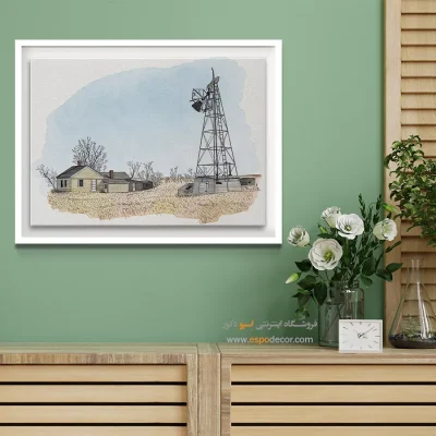 تابلو طرح آبرنگی - اسپو دکور