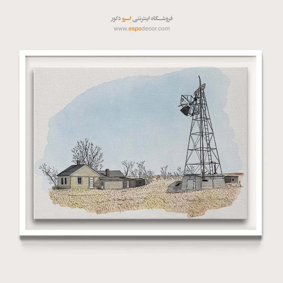 تابلو طرح آبرنگی - اسپو دکور