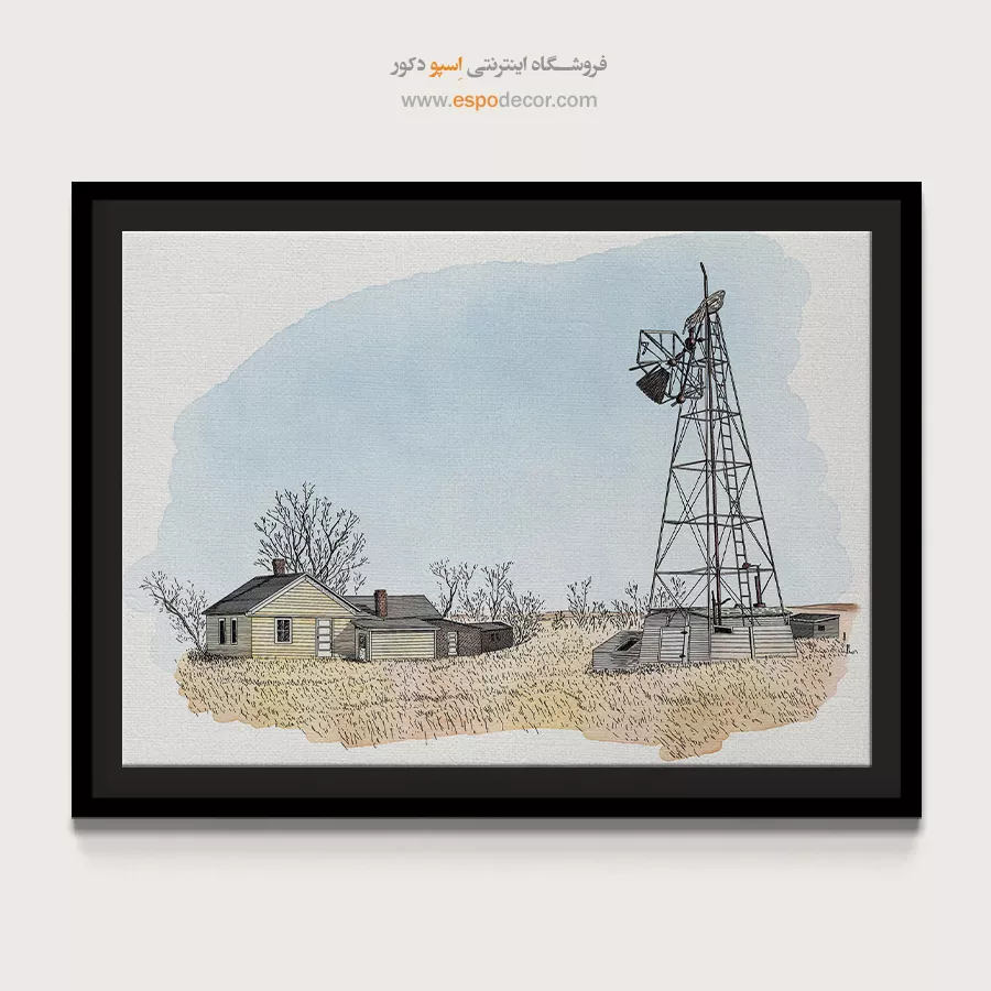 تابلو طرح آبرنگی - اسپو دکور