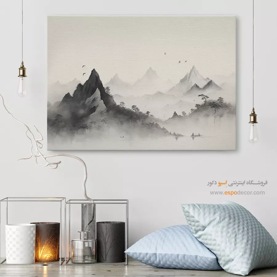 تابلو طرح آبرنگی - اسپو دکور