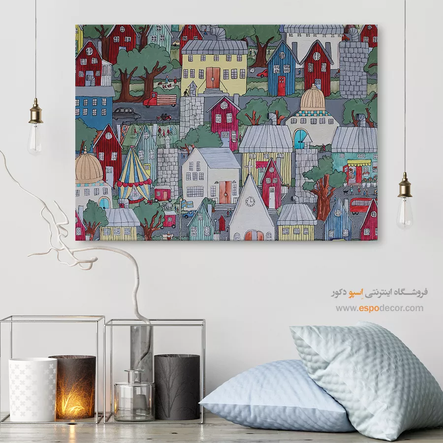 تابلو طرح آبرنگی - اسپو دکور