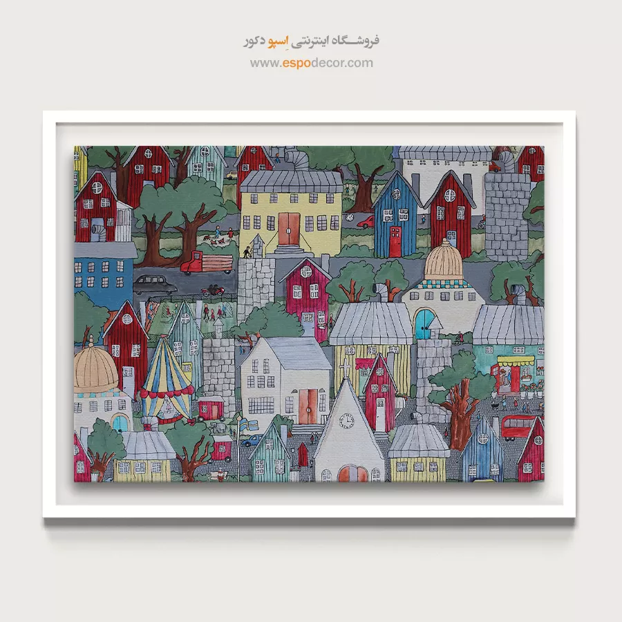 تابلو طرح آبرنگی - اسپو دکور