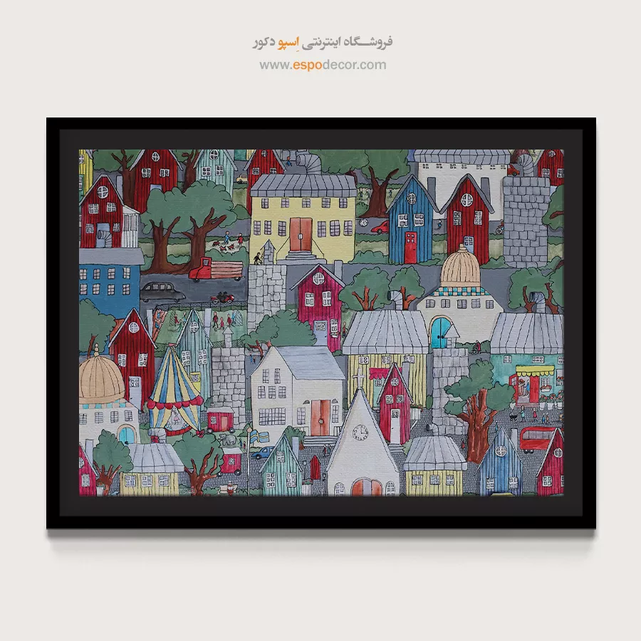 تابلو طرح آبرنگی - اسپو دکور