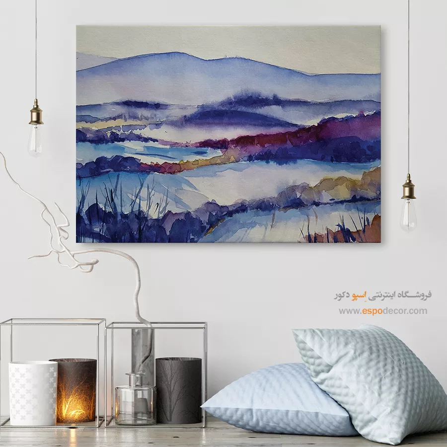 تابلو طرح آبرنگی - اسپو دکور