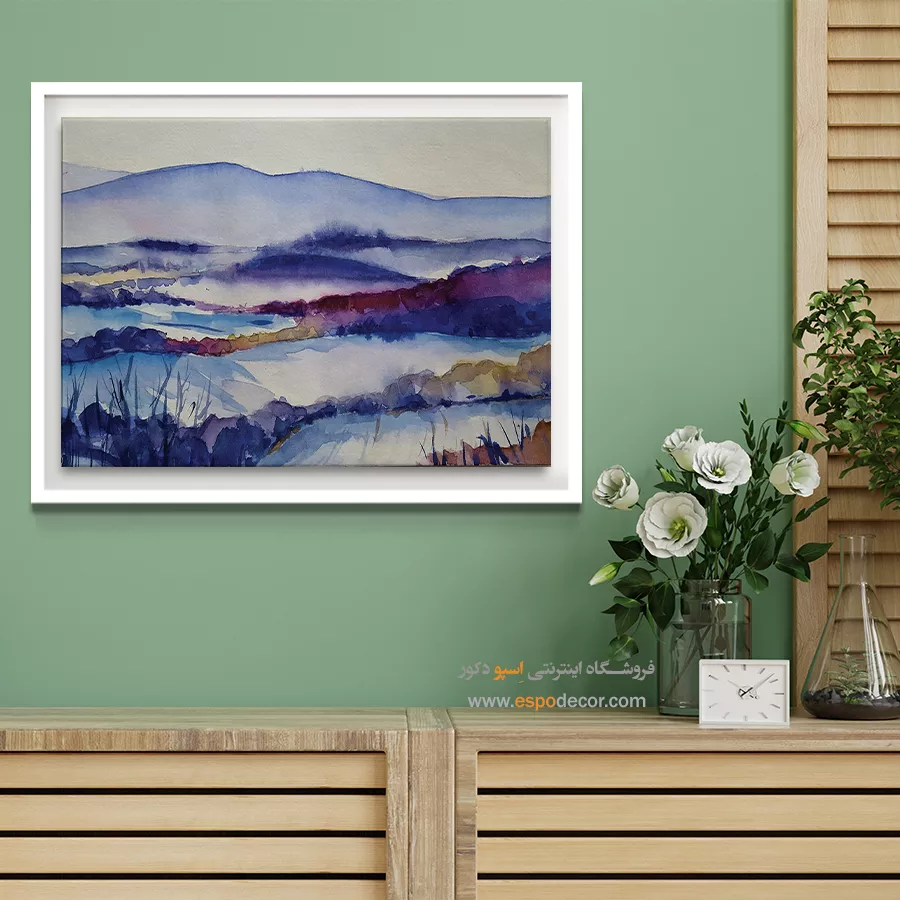 تابلو طرح آبرنگی - اسپو دکور