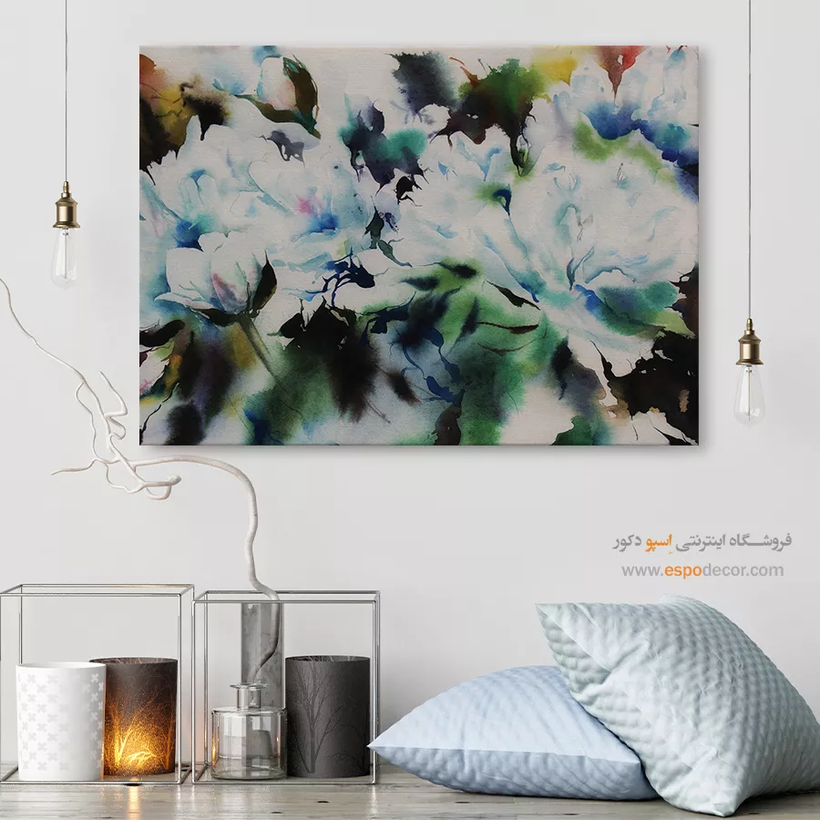 تابلو طرح آبرنگی - اسپو دکور