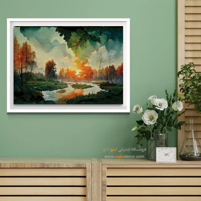 تابلو طرح آبرنگی - اسپو دکور