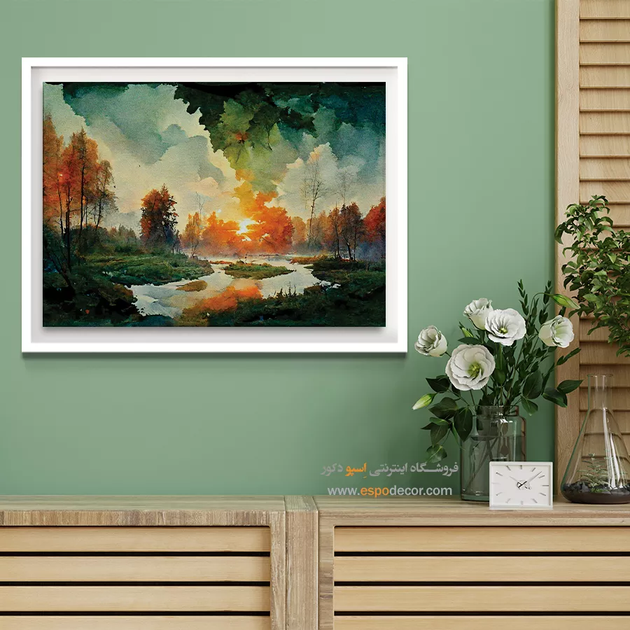 تابلو طرح آبرنگی - اسپو دکور