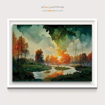 تابلو طرح آبرنگی - اسپو دکور