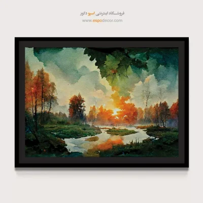 تابلو طرح آبرنگی - اسپو دکور