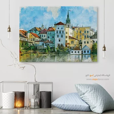 تابلو طرح آبرنگی - اسپو دکور