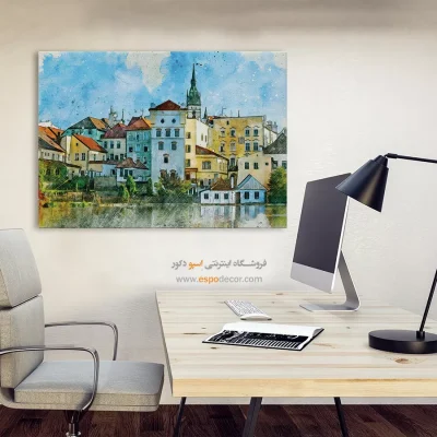 تابلو طرح آبرنگی - اسپو دکور