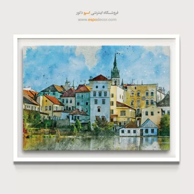 تابلو طرح آبرنگی - اسپو دکور