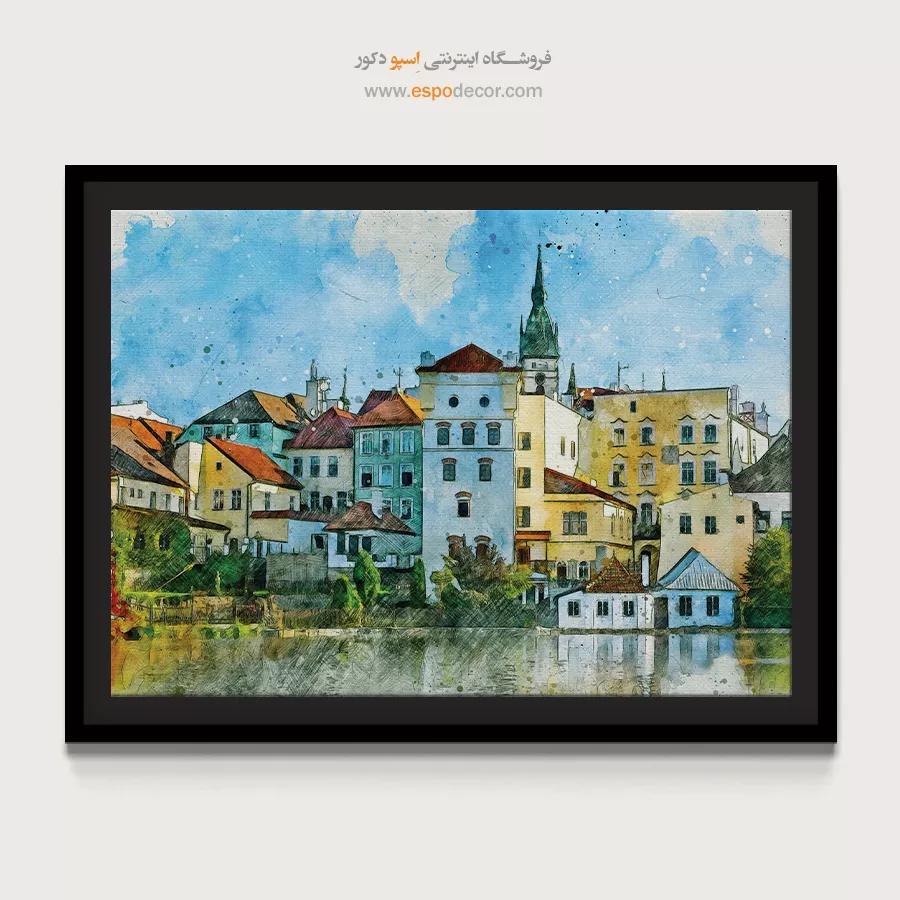 تابلو طرح آبرنگی - اسپو دکور