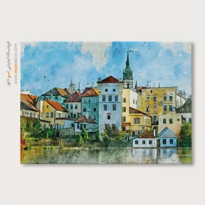 تابلو طرح آبرنگی - اسپو دکور