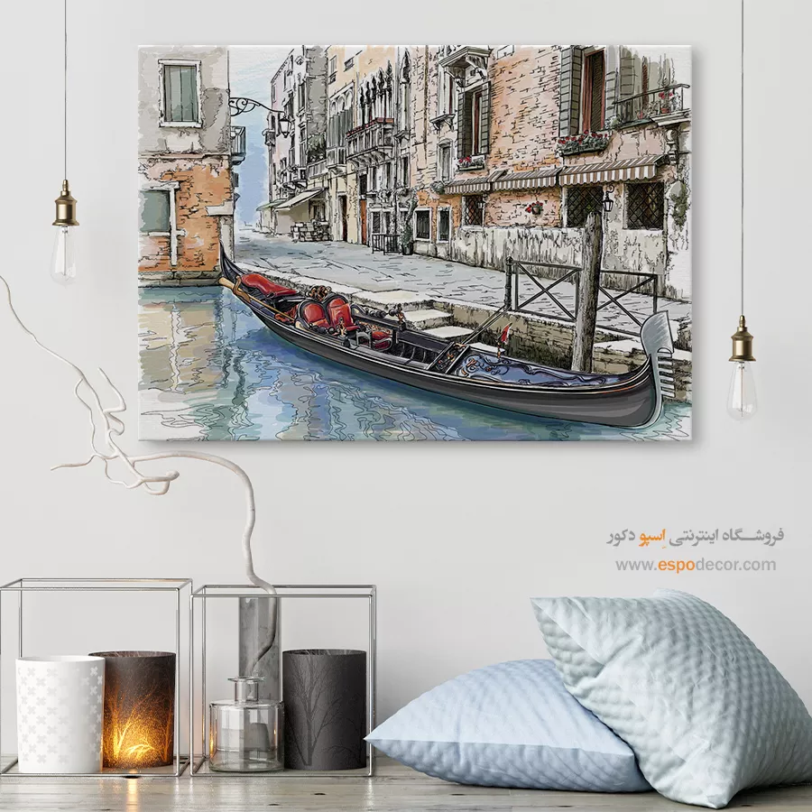 تابلو طرح آبرنگی - اسپو دکور