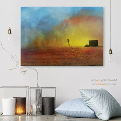 تابلو طرح آبرنگی - اسپو دکور