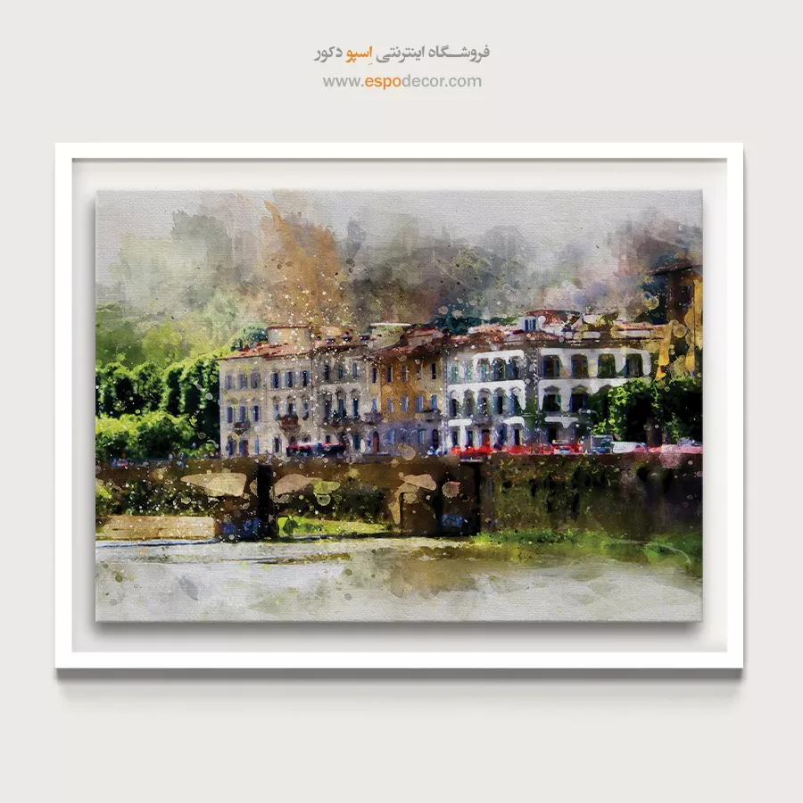 تابلو طرح آبرنگی - اسپو دکور