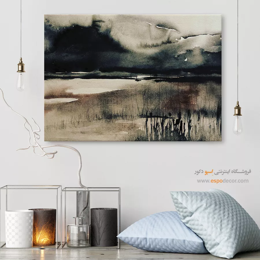 تابلو طرح آبرنگی - اسپو دکور