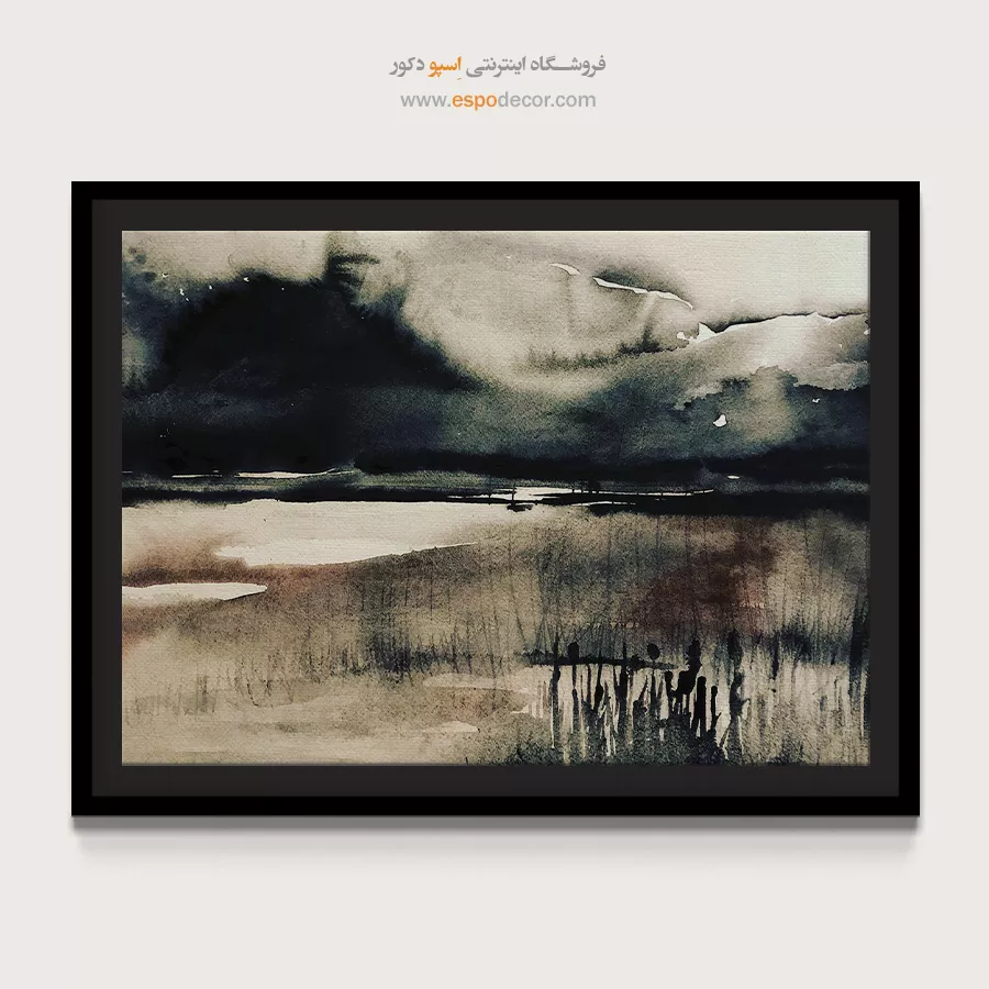 تابلو طرح آبرنگی - اسپو دکور