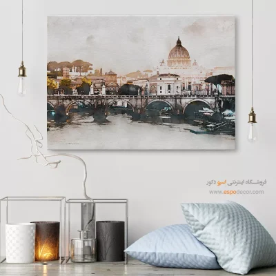تابلو طرح آبرنگی - اسپو دکور