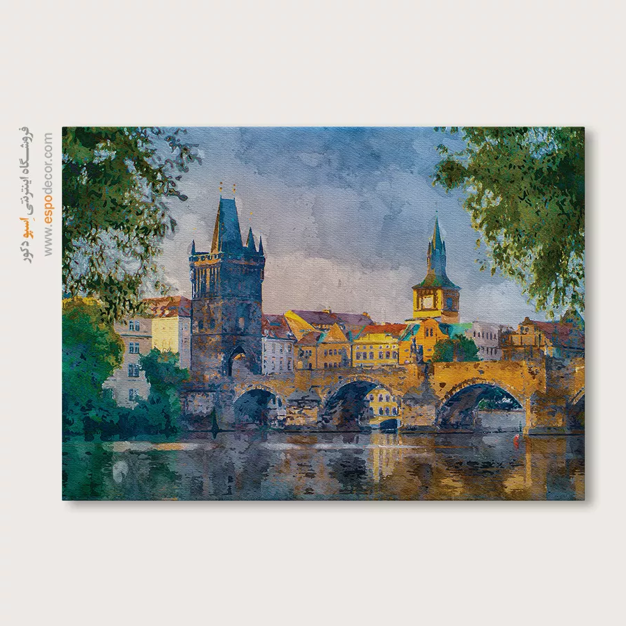 تابلو طرح آبرنگی - اسپو دکور