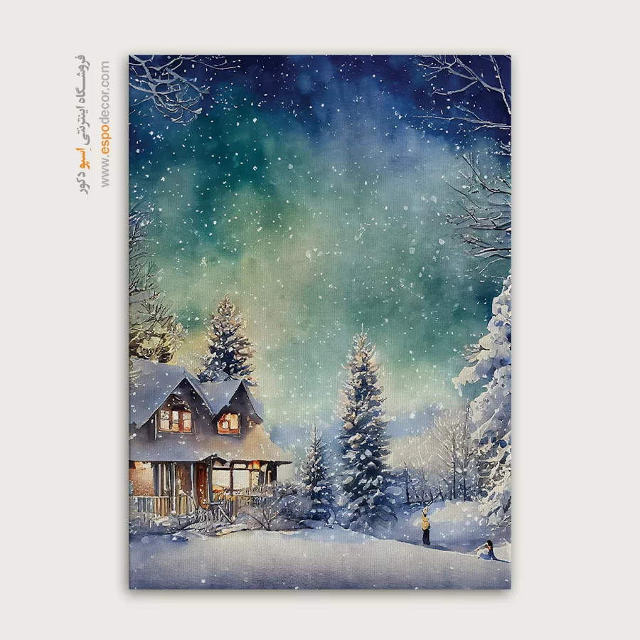 تابلو طرح آبرنگی - اسپو دکور