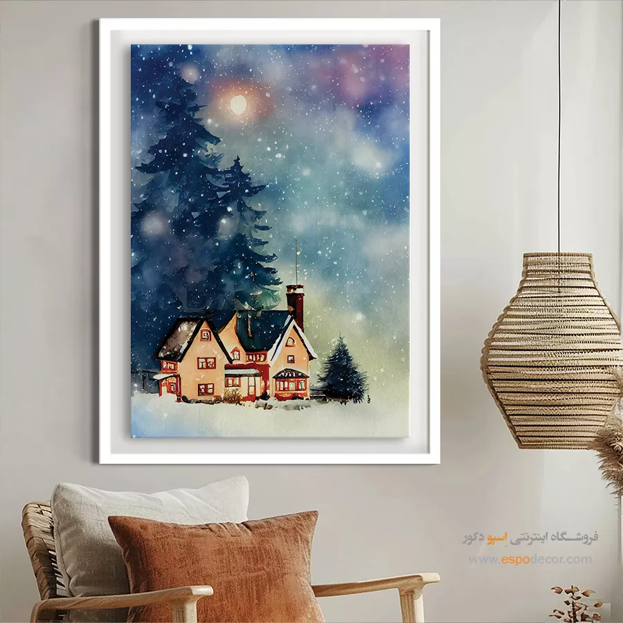 تابلو طرح آبرنگی - اسپو دکور