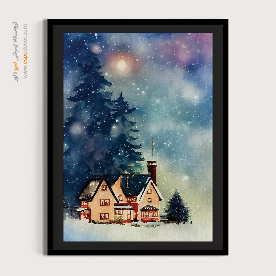 تابلو طرح آبرنگی - اسپو دکور