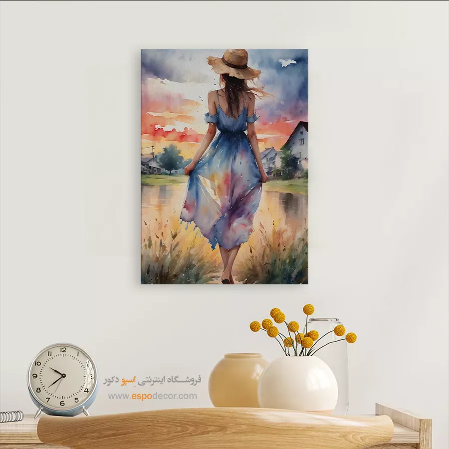 تابلو طرح آبرنگی - اسپو دکور