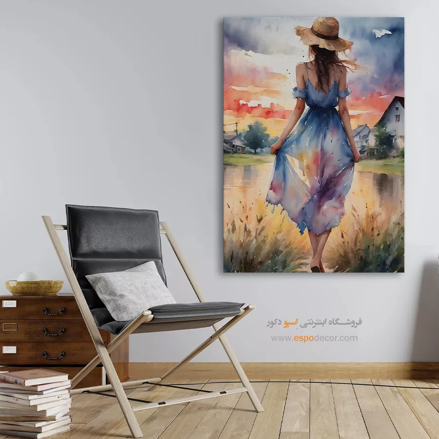 تابلو طرح آبرنگی - اسپو دکور