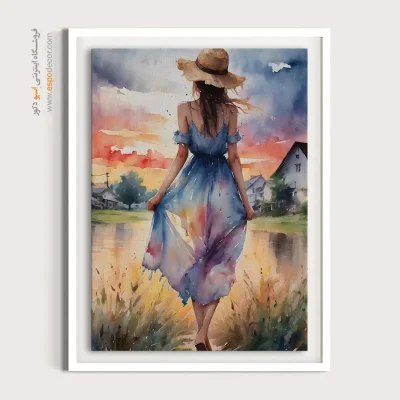 تابلو طرح آبرنگی - اسپو دکور