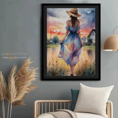 تابلو طرح آبرنگی - اسپو دکور