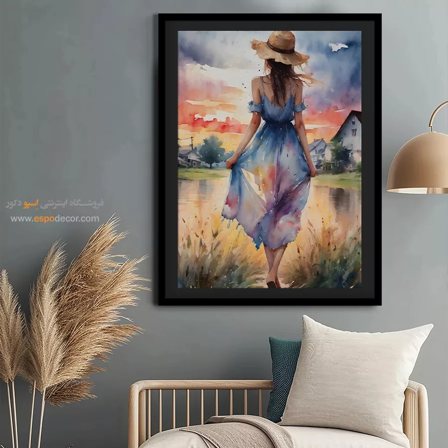 تابلو طرح آبرنگی - اسپو دکور