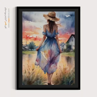 تابلو طرح آبرنگی - اسپو دکور