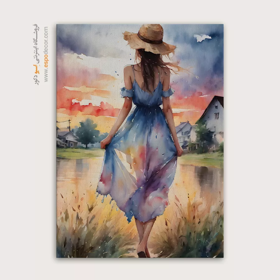 تابلو طرح آبرنگی - اسپو دکور