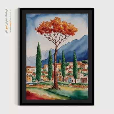 تابلو طرح آبرنگی - اسپو دکور