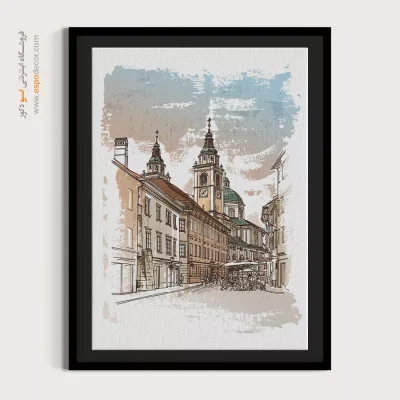 تابلو طرح آبرنگی - اسپو دکور