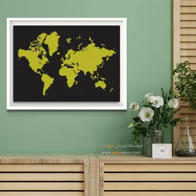 تابلو بوم نقشه جهان - سپهر – تابلو نقشه جهان - اسپو دکور