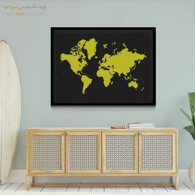 تابلو بوم نقشه جهان - سپهر – تابلو نقشه جهان - اسپو دکور
